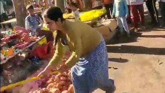 Police registered a non-cognizable offence against the woman. (ANI (Screengrab from video))