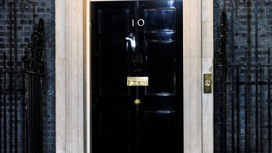 A photograph of Number 10 Downing Street, in London. 