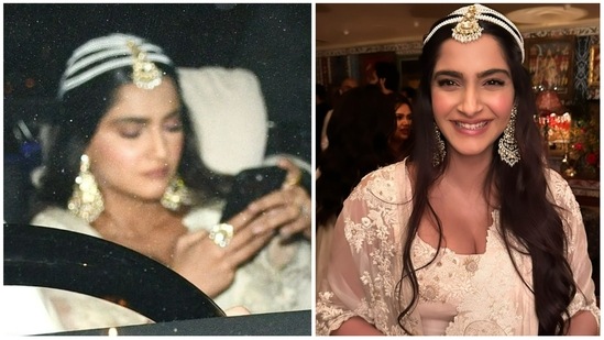 Sonam Kapoor at her Diwali party. Sonam Kapoor at her Diwali party.