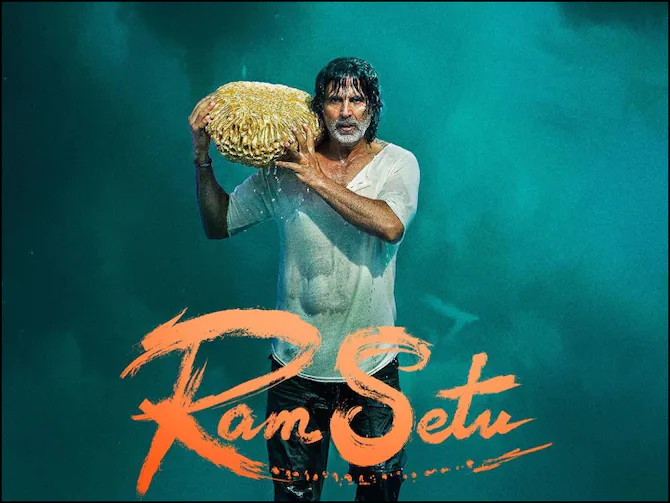 Akshay Kumar in a still from Ram Setu. Akshay Kumar in a still from Ram Setu.