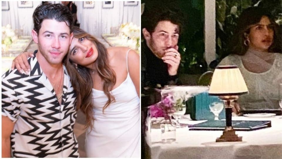 Nick Jonas and Priyanka Chopra during a recent Diwali dinner in Los Angeles. Nick Jonas and Priyanka Chopra during a recent Diwali dinner in Los Angeles.