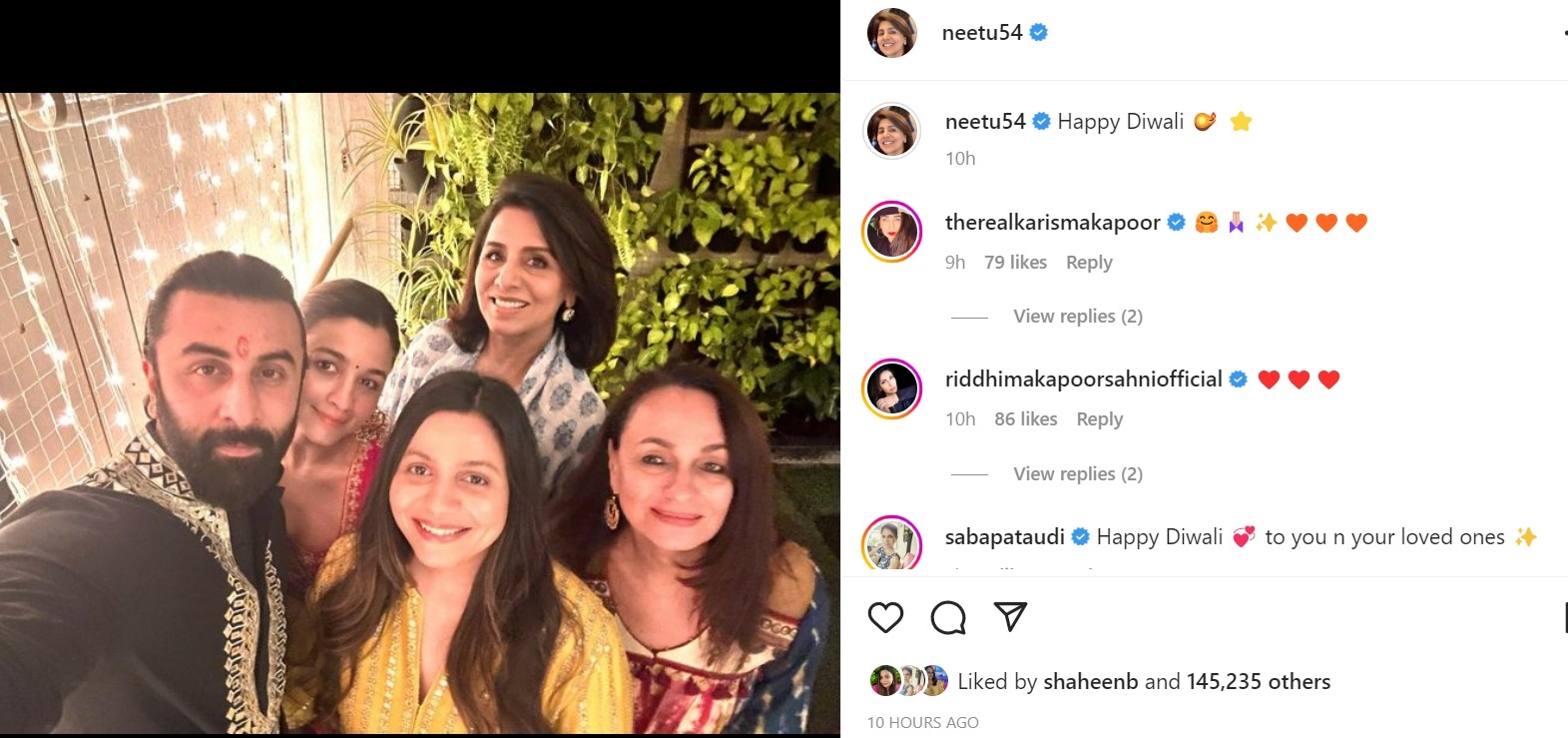 Neetu Kapoor shared a group selfie as well.