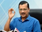 Delhi chief minister Arvind Kejriwal addresses a press conference on Wednesday. (ANI) Delhi chief minister Arvind Kejriwal addresses a press conference on Wednesday. (ANI)