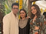 Gauri Khan with Karan Johar and Rani Mukerji on Diwali. Gauri Khan with Karan Johar and Rani Mukerji on Diwali.