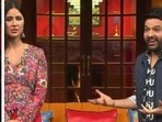 Katrina Kaif and Kapil Sharma on the sets of The Kapil Sharma Show. Katrina Kaif and Kapil Sharma on the sets of The Kapil Sharma Show.