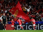 Champions League - Group H - Benfica v Juventus -Benfica's Rafa Silva celebrates scoring their fourth goal with teammates     TPX IMAGES OF THE DAY