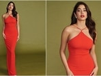 Janhvi Kapoor promotes Mili in a sultry red dress. 