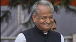 Rajasthan chief minister Ashok Gehlot at AICC headquarters in New Delhi on Wednesday. (PTI Photo) Rajasthan chief minister Ashok Gehlot at AICC headquarters in New Delhi on Wednesday. (PTI Photo)
