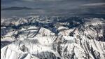 Mountains are seen from an airplane on June 10, 2017 in Ladakh, India. 