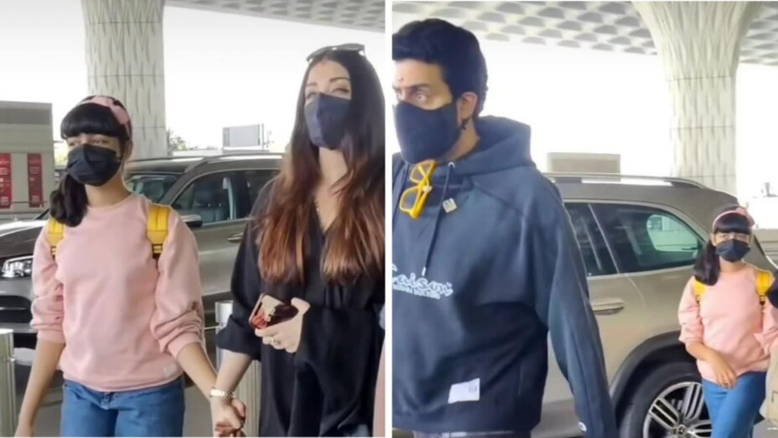 Aaradhya Bachchan holds Aishwarya Rai’s hand as they arrive at airport with Abhishek, fans say ‘she looks all grown up’