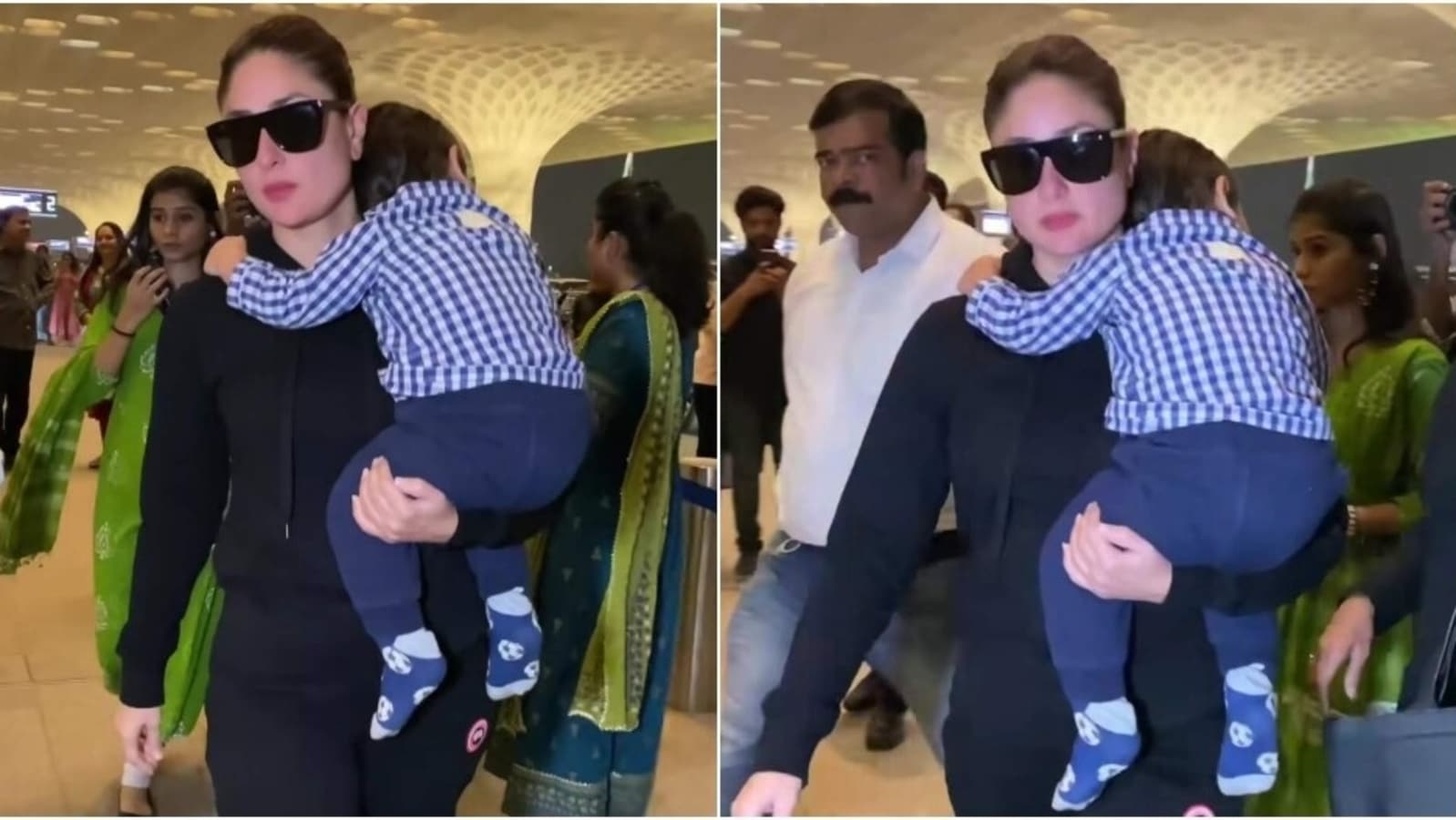 kareena-kapoor-with-son-jeh-ali-khan-is-a-stylish-mom-in-all-black-athleisure-look-at-mumbai-airport-watch-video