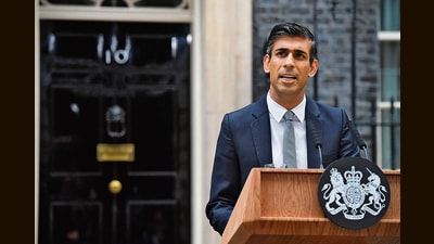 So now that Rishi Sunak has stepped in, there is already something palpably different and reassuring in the sober, business-like tone that he has set. In his maiden speech on the threshold of the famous 10 Downing Street door, Sunak said his government would be one of “integrity, professionalism and accountability at every level”. Dare I say it, how very British. (Bloomberg) So now that Rishi Sunak has stepped in, there is already something palpably different and reassuring in the sober, business-like tone that he has set. In his maiden speech on the threshold of the famous 10 Downing Street door, Sunak said his government would be one of “integrity, professionalism and accountability at every level”. Dare I say it, how very British. (Bloomberg)