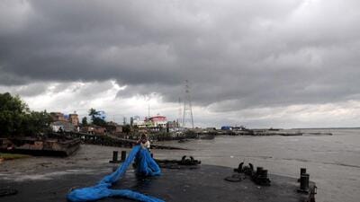 Cyclone Sitrang crossed the Bangladesh coast on Monday. (PTI) Cyclone Sitrang crossed the Bangladesh coast on Monday. (PTI)