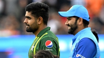 Pakistan captain Babar Azam and his Indian counterpart Rohit Sharma (AFP) Pakistan captain Babar Azam and his Indian counterpart Rohit Sharma (AFP)