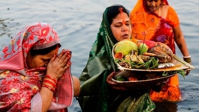 During Chhath Puja a daura of prasad is prepared ahead of the morning and evening arghya to Lord Surya wishing for the well being of the entire family. (AP Photo/Bikas Das) During Chhath Puja a daura of prasad is prepared ahead of the morning and evening arghya to Lord Surya wishing for the well being of the entire family. (AP Photo/Bikas Das)