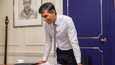 Rishi Sunak: New UK PM Rishi Sunak is seen. (PTI) Rishi Sunak: New UK PM Rishi Sunak is seen. (PTI)