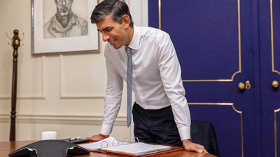 Rishi Sunak: New UK PM Rishi Sunak is seen. (PTI)