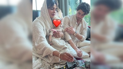 Priyanka Chopra and Nick Jonas twinned with their baby girl Malti as they celebrate the Festival of Lights. (Instagram/@nickjonas) Priyanka Chopra and Nick Jonas twinned with their baby girl Malti as they celebrate the Festival of Lights. (Instagram/@nickjonas)