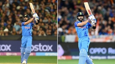 Virat Kohli's back-to-back sixes off Haris Rauf changed the scenario (Getty Images) Virat Kohli's back-to-back sixes off Haris Rauf changed the scenario (Getty Images)