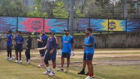India's skipper Rohit Sharma with teammates (BCCI Twitter)