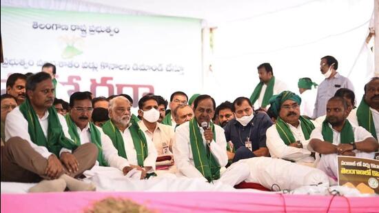 The TRS lashed out at the BJP, saying it was an attempt to topple the K Chandrashekar Rao government . (Agencies)