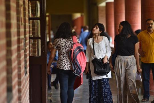 Students at Miranda House, Delhi University. (HT file) Students at Miranda House, Delhi University. (HT file)