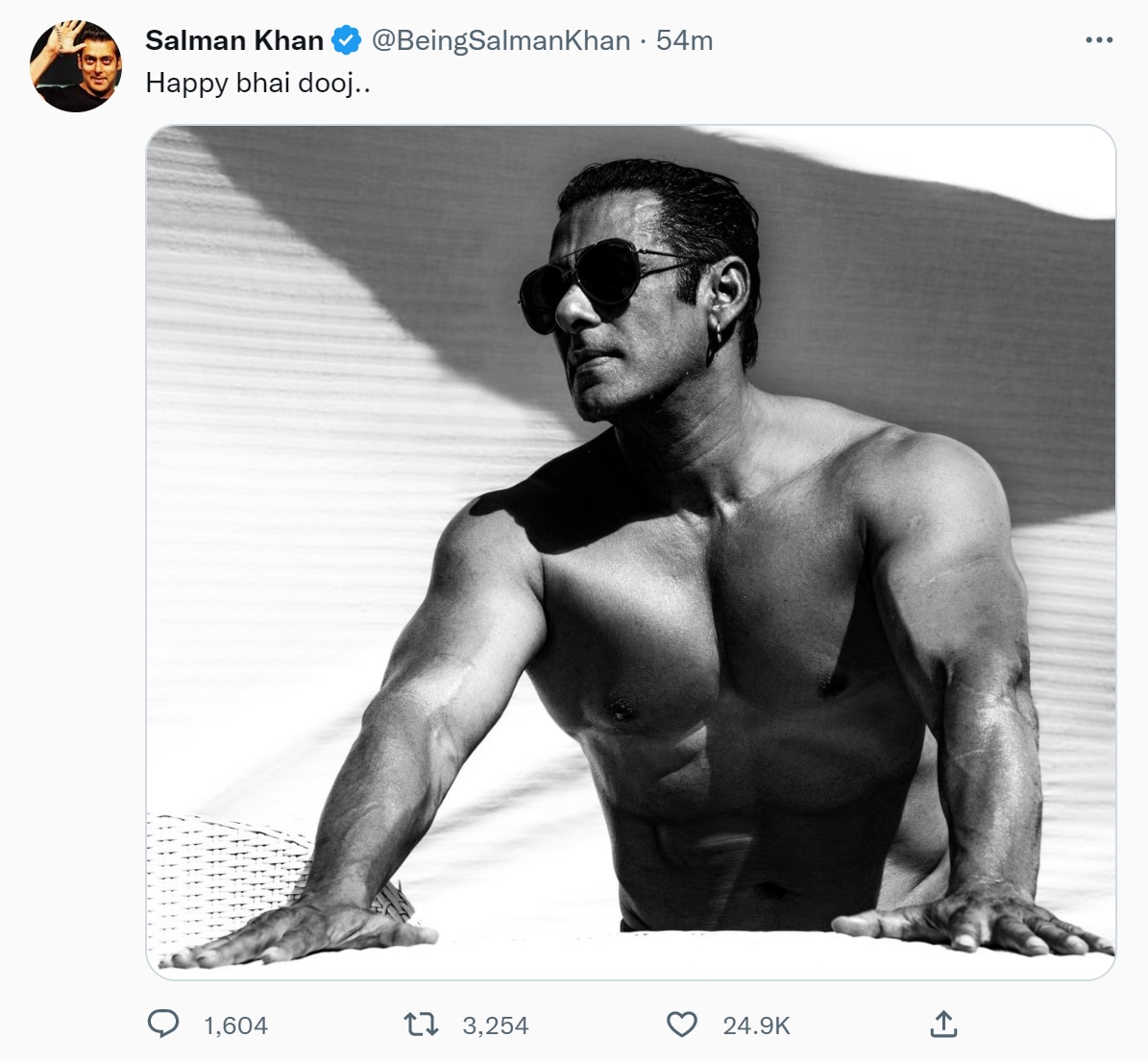 Salman Khan's tweet.