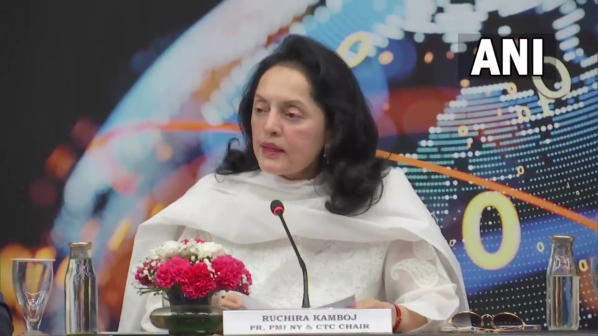Ruchira Kamboj, India's Permanent Representative to the UN, Counter-Terrorism Committee Chair, speaks at an event on Wednesday. (ANI)) Ruchira Kamboj, India's Permanent Representative to the UN, Counter-Terrorism Committee Chair, speaks at an event on Wednesday. (ANI))