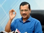 Delhi chief minister Arvind Kejriwal addresses a press conference on Wednesday. (ANI) Delhi chief minister Arvind Kejriwal addresses a press conference on Wednesday. (ANI)