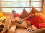 Vayu Kapoor Ahuja with mom Sonam Kapoor and aunt Rhea Kapoor. Vayu Kapoor Ahuja with mom Sonam Kapoor and aunt Rhea Kapoor.