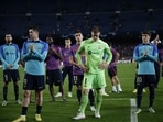Barcelona players stand in dejection as they applaud fans at the end of the Champions League Group C soccer match between Barcelona and Bayern Munich at the Camp Nou stadium(AP) Barcelona players stand in dejection as they applaud fans at the end of the Champions League Group C soccer match between Barcelona and Bayern Munich at the Camp Nou stadium(AP)