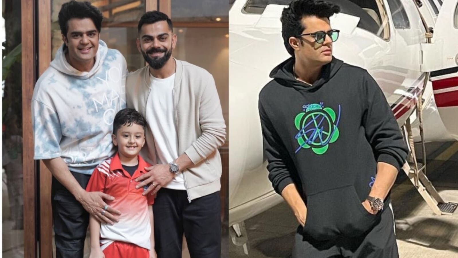 Maniesh Paul shares pic as his son meets Virat Kohli, says ‘loved the way he was cheering during India-Pakistan match’