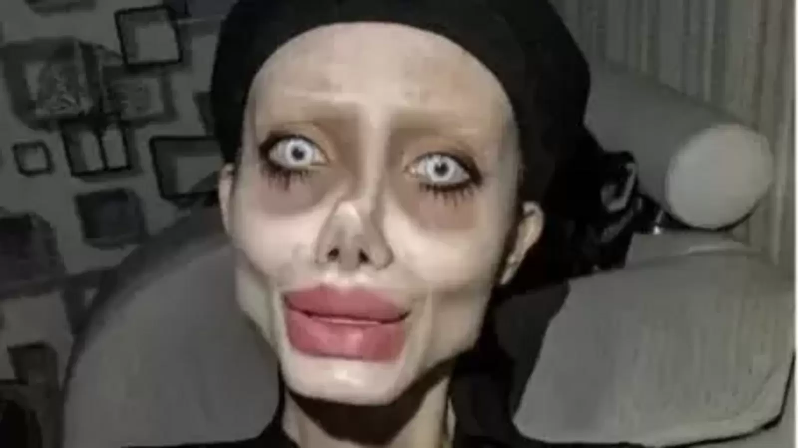 Irans Zombie Angelina Jolie shows real face, says viral look was a hoax Hollywood image