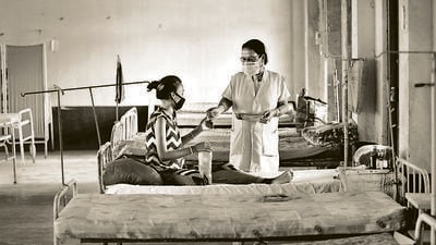 An Indian tuberculosis patient receives medicines from a nurse at a TB hospital on World Tuberculosis Day in Gauhati, India, Saturday, March 24, 2018. Earlier this month Indian Prime Minister Narendra Modi launched a campaign to fast-track the India's response to tuberculosis, which is now the world's leading infectious killer. (AP Photo/Anupam Nath) (AP) An Indian tuberculosis patient receives medicines from a nurse at a TB hospital on World Tuberculosis Day in Gauhati, India, Saturday, March 24, 2018. Earlier this month Indian Prime Minister Narendra Modi launched a campaign to fast-track the India's response to tuberculosis, which is now the world's leading infectious killer. (AP Photo/Anupam Nath) (AP)
