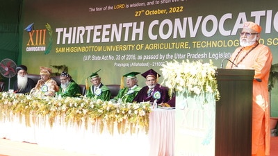 The convocation function underway at SHUATS on Thursday. (HT Phoro) The convocation function underway at SHUATS on Thursday. (HT Phoro)