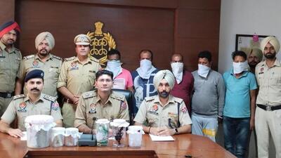 The accused in the custody of Mohali police on Thursday. (HT Photo) The accused in the custody of Mohali police on Thursday. (HT Photo)