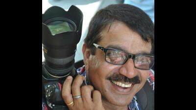 Senior photographer of Hindustan Times, Patna, Ajay Prakash Dubey (HT Photo)