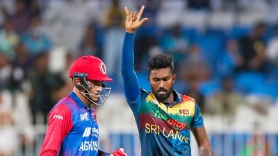Sri Lanka's Asitha Fernando celebrates (ANI)