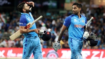Virat Kohli and Suryakumar Yadav walking back to pavilion after posting a fighting total during ICC T20 World Cup 2022 match against Netherlands in Sydney on Thursday. (ANI) Virat Kohli and Suryakumar Yadav walking back to pavilion after posting a fighting total during ICC T20 World Cup 2022 match against Netherlands in Sydney on Thursday. (ANI)