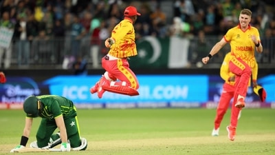 Zimbabwe players celebrate their victory over Pakistan at T20 World Cup (AFP) Zimbabwe players celebrate their victory over Pakistan at T20 World Cup (AFP)