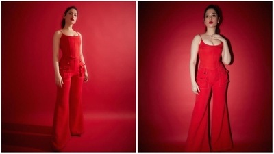 Tamannaah Bhatia has a very unique sense of style that immediately grabs eyeballs of the fashion police. The actor recently painted our Instagram feed red with her stylish pictures in a red corset inspired top which she paired with matching trousers. (Instagram/@tamannaahspeaks) Tamannaah Bhatia has a very unique sense of style that immediately grabs eyeballs of the fashion police. The actor recently painted our Instagram feed red with her stylish pictures in a red corset inspired top which she paired with matching trousers. (Instagram/@tamannaahspeaks)
