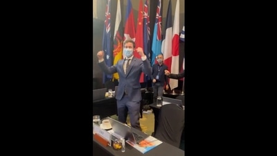 WHO delegates dancing to BTS song Permission to Dance. (Twitter/@DrTedros) WHO delegates dancing to BTS song Permission to Dance. (Twitter/@DrTedros)