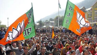 Kullu, Oct 21 (ANI): Bharatiya Janata Party (BJP) supporters take part in the BJP candidate from Kullu assembly seat, Maheshwar Singh's rally ahead of filing his nomination for the Himachal Pradesh assembly elections, in Kullu on Friday. (ANI Photo) (Ajay Kumar) Kullu, Oct 21 (ANI): Bharatiya Janata Party (BJP) supporters take part in the BJP candidate from Kullu assembly seat, Maheshwar Singh's rally ahead of filing his nomination for the Himachal Pradesh assembly elections, in Kullu on Friday. (ANI Photo) (Ajay Kumar)