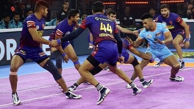 Still from the PKL match (Pro Kabaddi) Still from the PKL match (Pro Kabaddi)