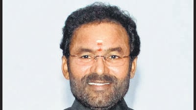 On Thursday, the TRS’s social media wing shared pictures on social media of Union tourism minister G Kishan Reddy with one of the accused and other party leaders — in an attempt to prove association between them. Reddy refuted the allegations. (HT Archives)