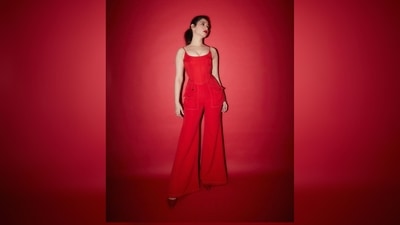 Tamannaah Bhatia picked her strappy top from the clothing line INTRINSIC and her pants are from the collection of SHIVAN & NARRESH. (Instagram/@tamannaahspeaks) Tamannaah Bhatia picked her strappy top from the clothing line INTRINSIC and her pants are from the collection of SHIVAN & NARRESH. (Instagram/@tamannaahspeaks)