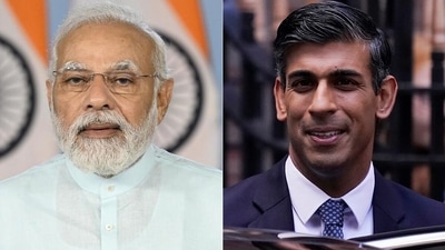 Prime Minister Narendra Modi and his UK counterpart Rishi Sunak.