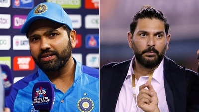 Rohit Sharma shared his feelings about breaking Yuvraj Singh's record (Getty/ANI) Rohit Sharma shared his feelings about breaking Yuvraj Singh's record (Getty/ANI)