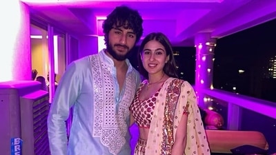 Sara Ali Khan smiled in another photo as she posed for the camera with her brother Ibrahim Ali Khan. Instagram/Sara Ali Khan Sara Ali Khan smiled in another photo as she posed for the camera with her brother Ibrahim Ali Khan. Instagram/Sara Ali Khan