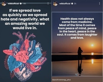 Vignesh Shivan reshared posts about 'hate' and 'peace of mind' on Instagram Stories. 